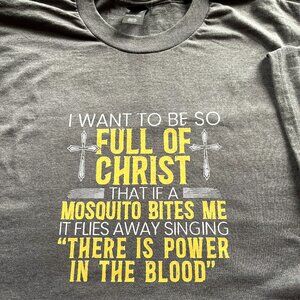 Hanes Mens Gray T-shirt Beefy Size 4xl Tall Embroidery on front.